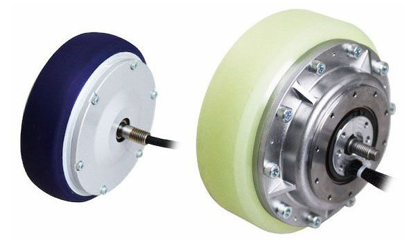 電動アシスト台車向け「ASPINA薄型電動ホイール」製品画像